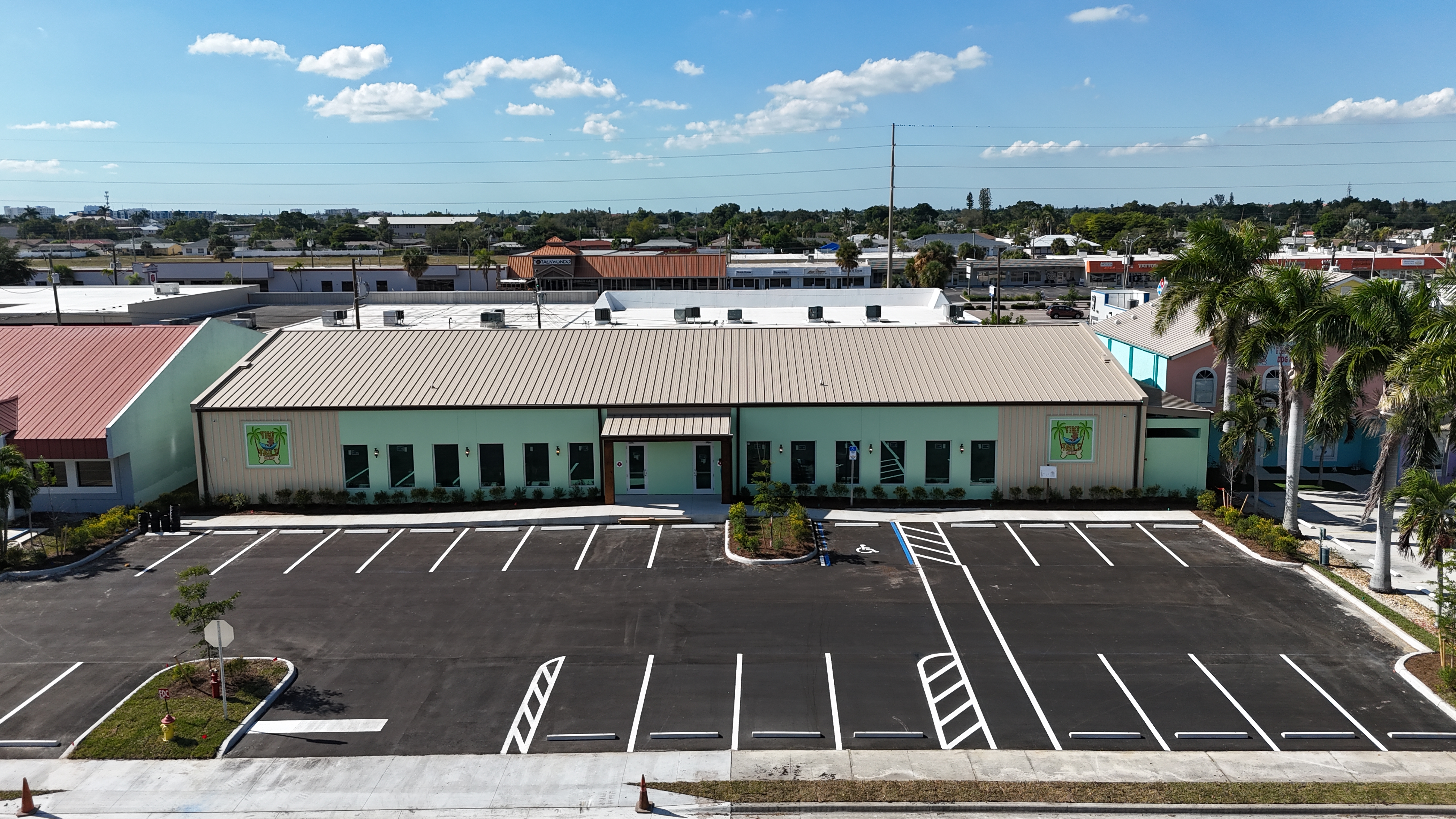 Tiki Tails Dog Resort front exterior view