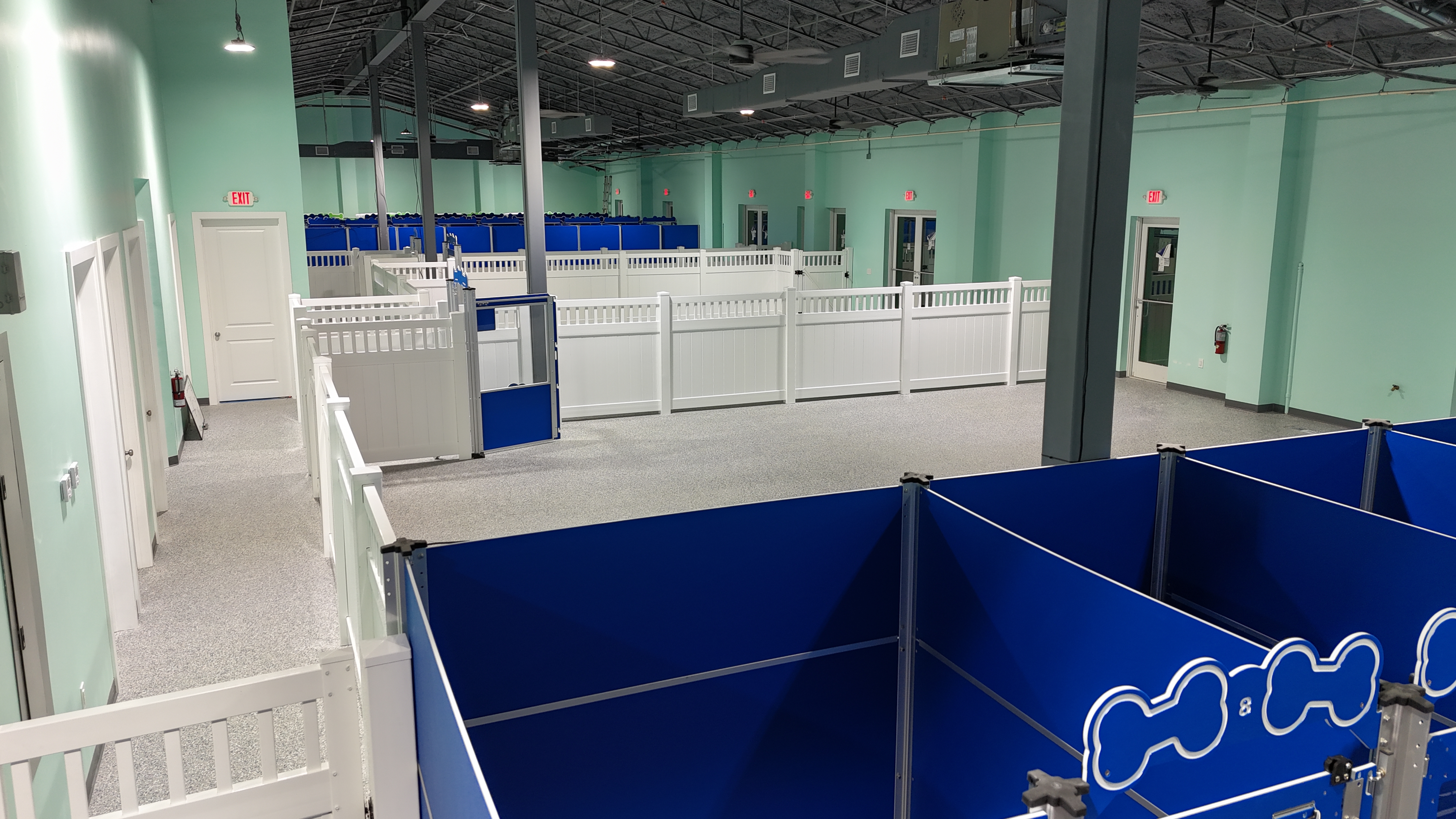 Boarding suites and indoor play area